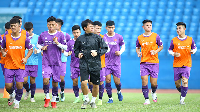 Đội U23 Việt Nam đang tích cực tập luyện hướng đến giải U23 Đông Nam Á. Ảnh: VFF